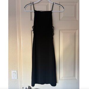 Alice and Olivia Black Bodycon Midi Dress